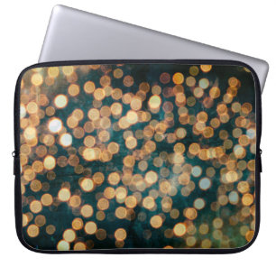 Capa Para Notebook luzes no fundo abstratas, fundo, preto, desfocado