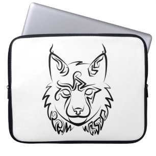 Capa Para Notebook Lynx Tribal Preto e Branco