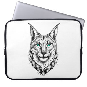 Capa Para Notebook Lynx Wild Animal Nature Illustration Art Tatuagem