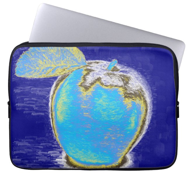 Capa Para Notebook Maçã Azul 2 (Frente)