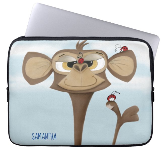 Capa Para Notebook Macaco bobo e Damybugs (Frente)