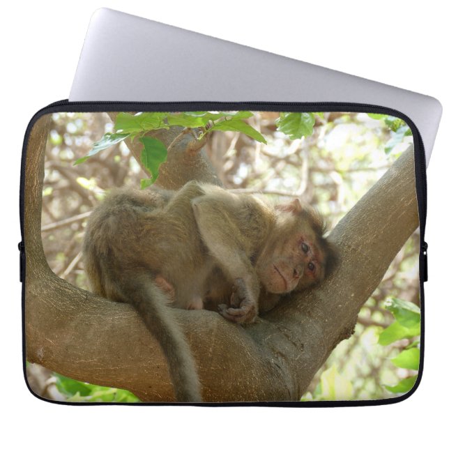 Capa Para Notebook Macaco - Estou tão cansado (Frente)