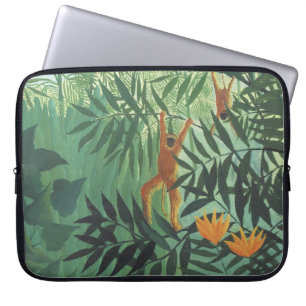 Capa Para Notebook Macaco na selva por Henri Rousseau 15" laptop Slee