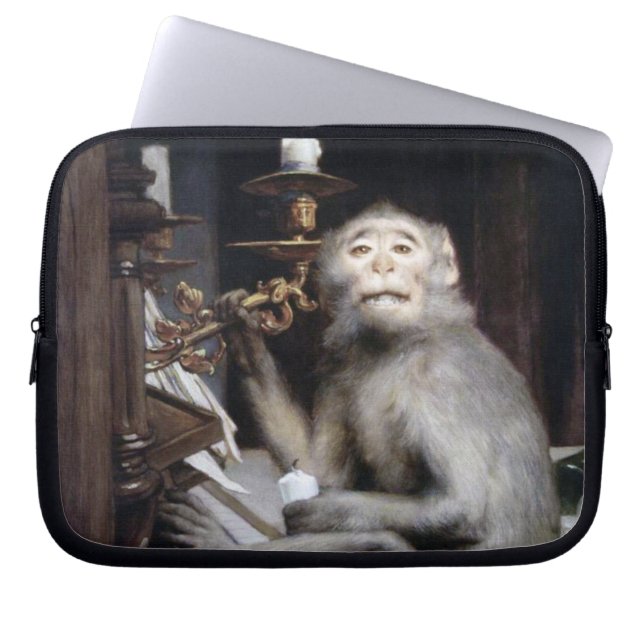 Capa Para Notebook Macaco sorridente (Frente)