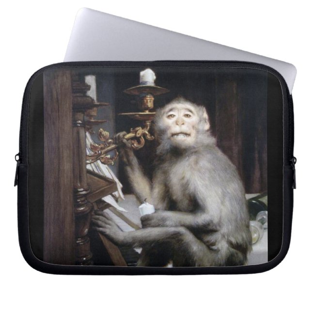 Capa Para Notebook Macaco sorridente (Frente)
