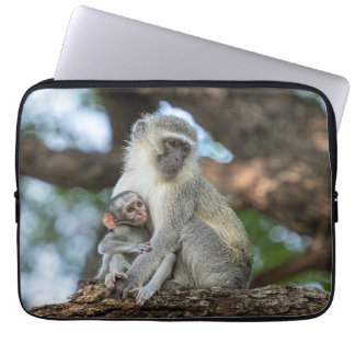Capa Para Notebook Macaco Vervet na Vida Selvagem Africana