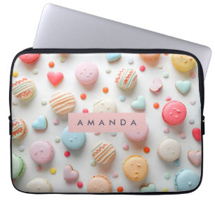 Capa Para Notebook Macaron Pastel Divertido Personalizado e Coração d