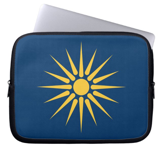 Capa Para Notebook Macedonia Flag Laptop Sleeve (Frente)