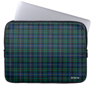 Capa Para Notebook MacLeod do monograma escocês da xadrez do Tartan