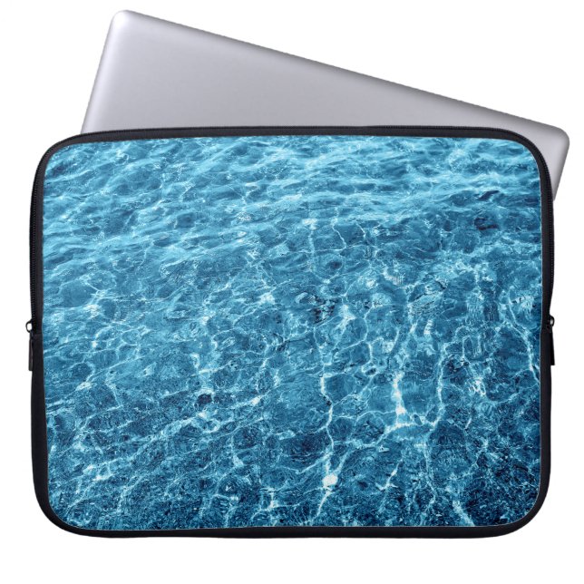 Capa Para Notebook Macro Bubbling Blue Sea Photo (Frente)
