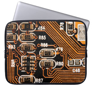 Capa Para Notebook macro tomada de circuito,cabos,capacitores,placa,