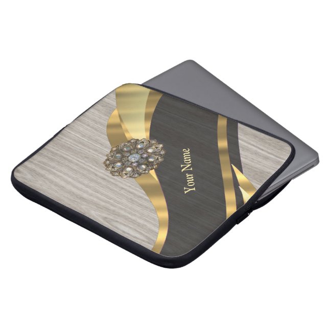 Capa Para Notebook Madeira artificial moderna e bonito (Frente Topo)