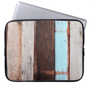 Capa Para Notebook Madeira de parede de cinza antiga, preto, vazio, c