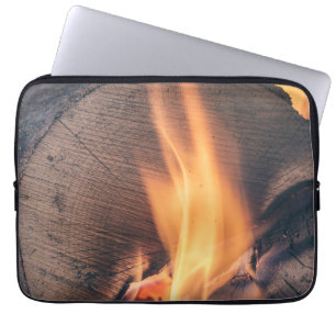 Capa Para Notebook Madeira em chamas