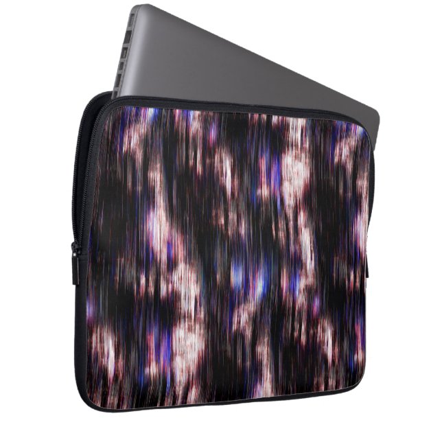 Capa Para Notebook Madeira escovada com manchas de neon? (Frente Esquerda)