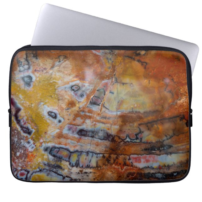 Capa Para Notebook Madeira Petrificada Marrom (Frente)