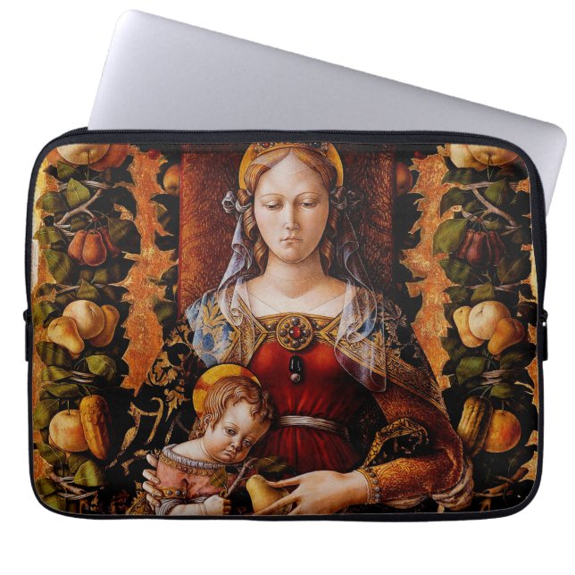 Capa Para Notebook Madonna della Candeletta por Carlo Crivelli (Frente)