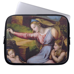 Capa Para Notebook Madonna do Diadem azul ou Madonna de t