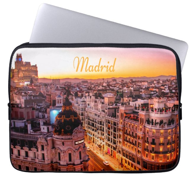 Capa Para Notebook Madrid Espanha Capitol City Skyline (Frente)