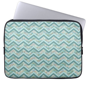 Capa Para Notebook Mãe de Pérola Teal ZigZag