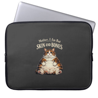 Capa Para Notebook Mãe, Eu Sou Apenas Pele e Ossos – Gato Gordinho En