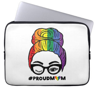 Capa Para Notebook Mãe Orgulhosa Coque Cabelo Desgrenhado Bandeira Ar