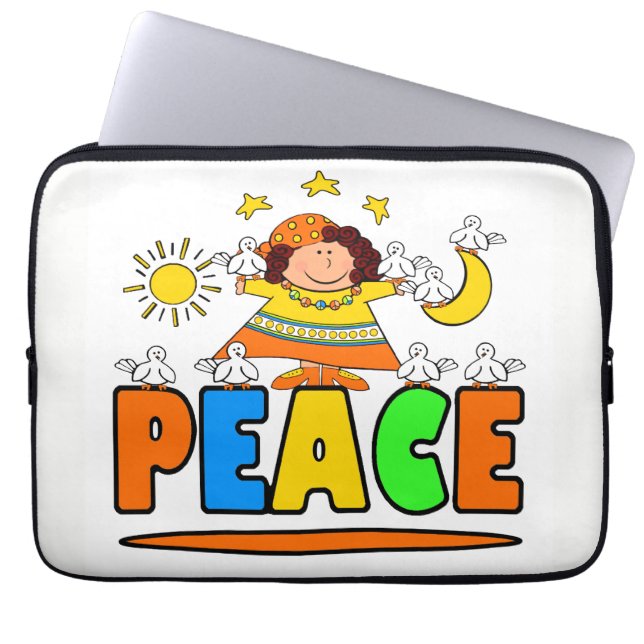 Capa Para Notebook Mãe Paz e Amigos (Frente)