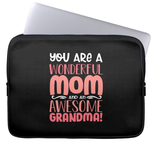 Capa Para Notebook Mãe presente | Orgulhosa Mãe Aniversário (Frente)