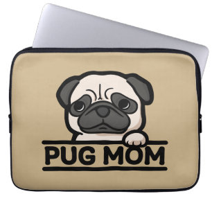 Capa Para Notebook MÃE PUG – Presente Divertido e Fofo para Amantes d