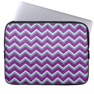 Capa Para Notebook Magenta Foil e Teal ZigZag Padrão