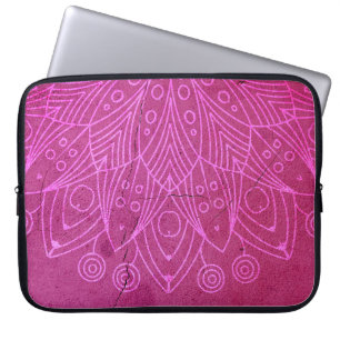 Capa Para Notebook Magenta Mandala Zen Espírito De Mente Russo