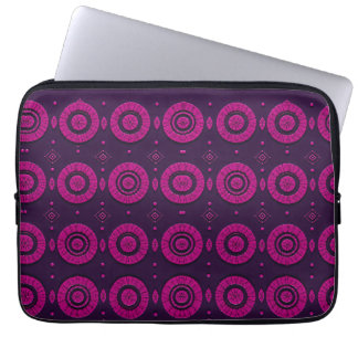 Capa Para Notebook Magenta Padrão Geométrico Africano de Círculo Elet