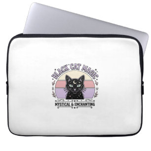 Capa Para Notebook Magia de Gato Preto Gato Preto Vintage Arte Vetori