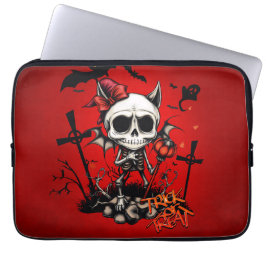 Capa Para Notebook Mágica de abóbora e diversão óssea.