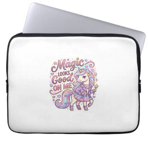 Capa Para Notebook Mágica de Unicórnio Fica Bem em Mim Design Gráfico