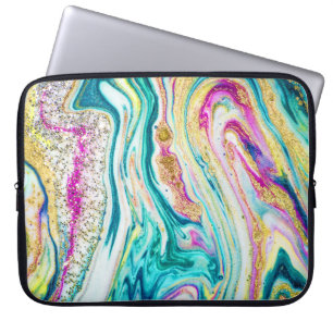Capa Para Notebook Mágica: Design de pintura metálica.