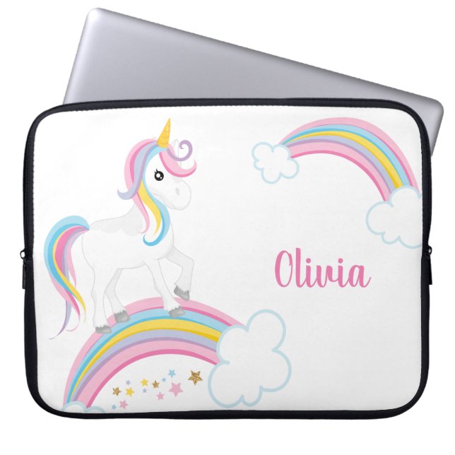 Capa Para Notebook Magical Rainbow Unicorn Personalizado (Frente)