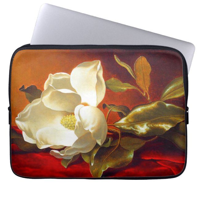 Capa Para Notebook Magnolia em Red Velvet Martin Johnson Heade (Frente)