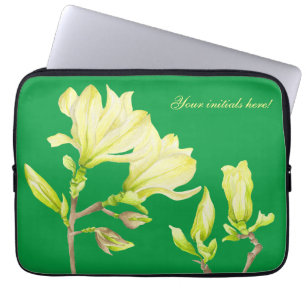 Capa Para Notebook Magnolias amarelas em uma Bolsa de laptop