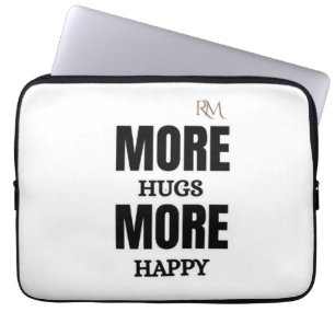 Capa Para Notebook Mais Abraços Mais Feliz Design Positivo Fofo