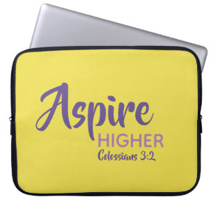 Capa Para Notebook MAIS ALTO ASPIRE Amarelo Cristão Inspiracional