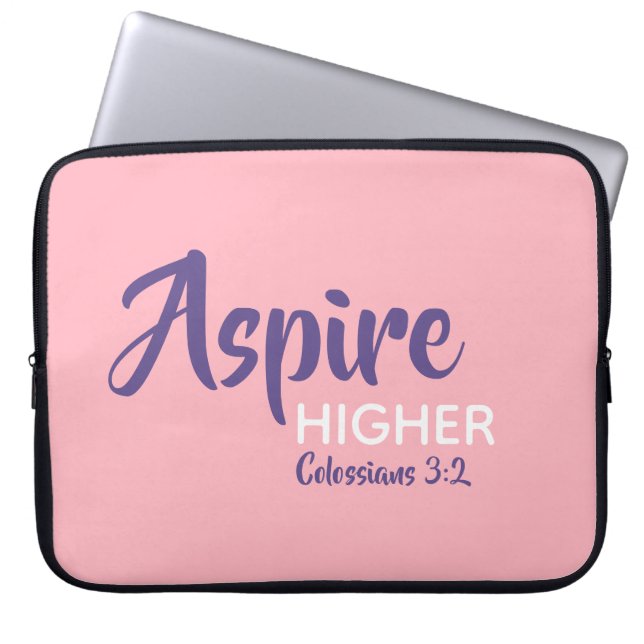 Capa Para Notebook MAIS ALTO ASPIRE, cor-de-rosa cristão inspiraciona (Frente)