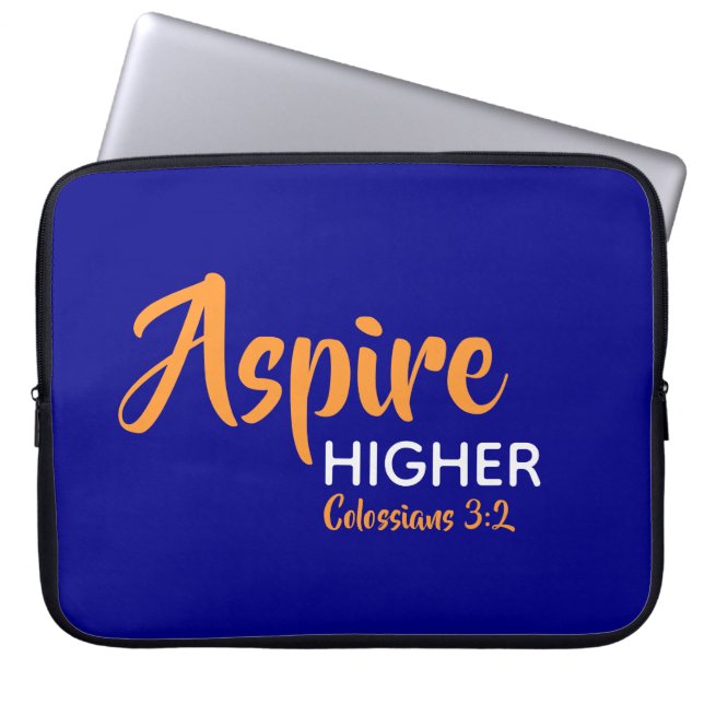 Capa Para Notebook MAIS ALTO ASPIRE Cristão Inspirador Azul (Frente)