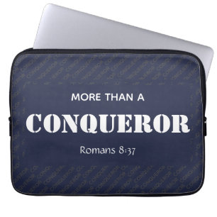 Capa Para Notebook MAIS DO QUE UM CONQUERADOR Cristão Motivacional