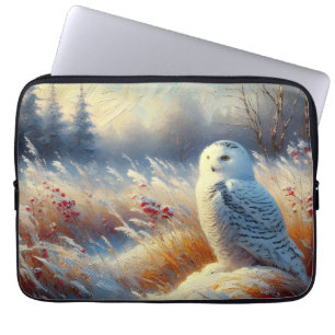 Capa Para Notebook Majestade Snowy Owl na natureza