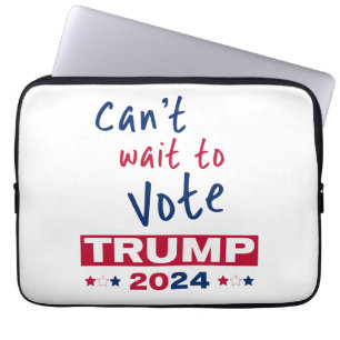 Capa Para Notebook Mal posso esperar para votar no TRUMP 2024