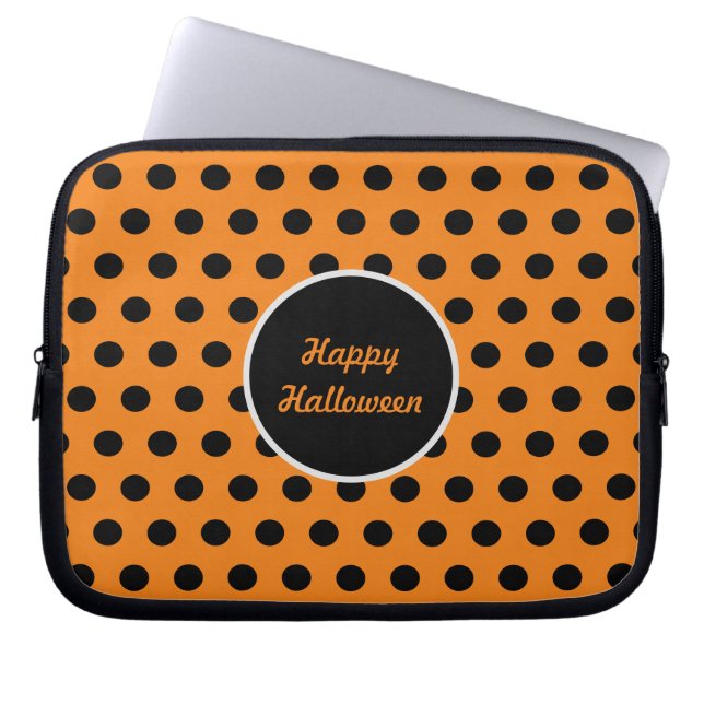 Capa Para Notebook Mala de comprimidos Feliz de Halloween (Laranja e  (Frente)