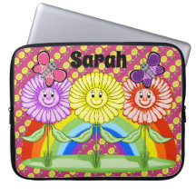 Mala de Laptop das Flores Felizes