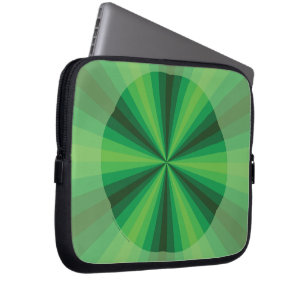 Capa Para Notebook Mala de Laptop Verde de Illusão Óptica