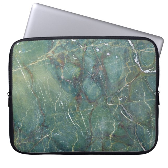 Capa Para Notebook Malachite Verde Marble Textura Detalhada (Frente)
